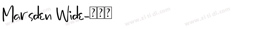 Marsden Wide字体转换